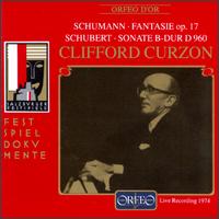 Schumann: Fantazie op. 17; Schubert: Sonate B-Dur D960 von Clifford Curzon