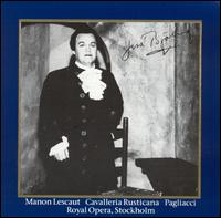 Jussi Bjorling Performs Manon Lescaut, Cavalleria rusticana, Pagliacci von Jussi Björling