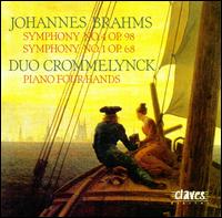 Brahms: Symphonies Nos. 1 & 4 von Duo Crommelynck