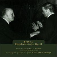 Johannes Brahms: Magelone Lieder von Dietrich Fischer-Dieskau