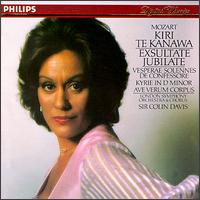 Mozart: Vesperae Solennes De Confessore/Kyrie In D/Ave Verum Corpus/Exsultate, Jubilate von Kiri Te Kanawa