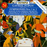 Popov:Symphonies No.1 & No.2 von Various Artists