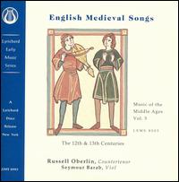 English Medieval Songs: The 12th and 13th Centuries von Russell Oberlin