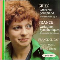 Grieg: Piano Concerto; Franck: Variations Symphoniques von France Clidat