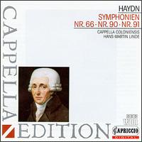 Haydn: Symphonien Nos. 66, 90 & 91 von Hans-Martin Linde