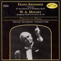 Franz Krommer: Concerto for two Clarinets & Orchestra; Mozart: Symphony No. 40 in G minor von Václav Neumann