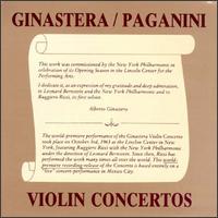 Alberto Ginastera, Paganini: Violin Concertos von Ruggiero Ricci