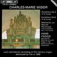 Widor: Organ Symphonies 1, 3 & 6 von Hans Fagius