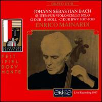 Bach: Cello Suites 1 - 3 von Enrico Mainardi