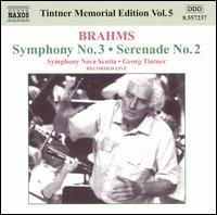 Brahms: Symphony No. 3; Serenade No. 2 von Georg Tintner