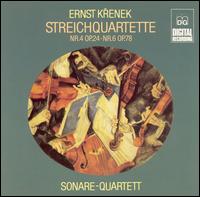 Ernst Krenek: Streichquartette Nr. 4, Op. 24 & Nr. 6, Op. 78 von Sonare Quartett