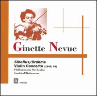 Sibelius, Brahms: Violin Concertos von Ginette Neveu