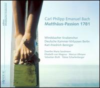 C.P.E. Bach: Matthäus-Passion 1781 von Karl-Friedrich Beringer