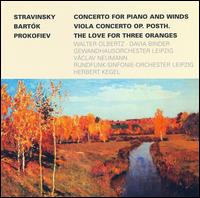 Stravinsky: Concerto for piano & winds; Bartok: Viola Concerto; Prokofiev: The Love for Three Oranges von Herbert Kegel