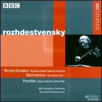 Rimsky-Korsakov; Russian Easter Festival Overture; Rachmaninov: Symphony No. 1; Prokofiev: Ode to the End of the War von Gennady Rozhdestvensky