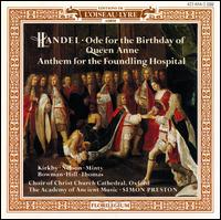 Handel: Ode for the Birthday of Queen Anne; Anthem for the Foundling Hospital von Simon Preston